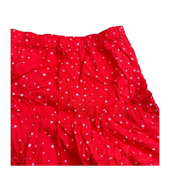 Cabana by Crown & Ivy Juniors' Tiered Red Star Skirt size XL 4th of July - Picture 4 of 8